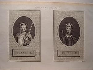 «Edward I and Edward II» Grabado por Pass. Engravig for Ashburton s History of England.