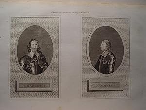 «Charles I and Cronwell» Engravig for Ashburton s History of England.