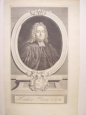 «Malthew Henry V. D. M.» Grabado y dibujado por George Vertue (Londres 1684-1756)