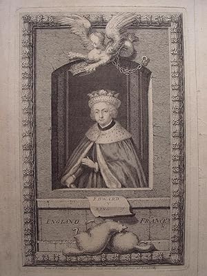 «Edward V, King of England and France» Dibujó y grabó George Vertue (Londres 1684-1756).