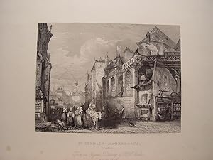 Francia. «St. Germain L Auxerroi s, París» Dibujó E. H. Wehnert (Londres,1813-1868) Grab. J. H. H...