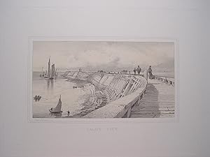 Francia. «Calais Pier» Dibujó Charles George Lewis (1808-1880). Grabó Edward William Coke (1811-1...