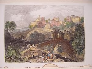 Italia.Florence. «Pelago» Dibujó James Duffield Harding (1708-1863). Grabó James Bayle Allen (180...