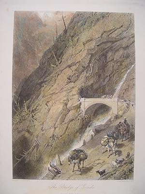 Suiza. «The Bridge of Gondo» Pintó Birket Foster (1825-1899). Grabó James Stephenson (1828-1886).