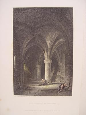 Suiza. «The Dungeon of Chillon» Dibujó George Clarkson Stanfield (1828-1876). Grabó Edward F. Fin...