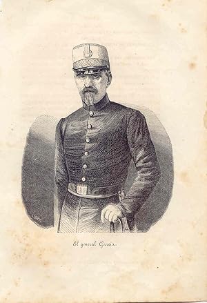 «El general Garcia» Militar del siglo XIX. Firmado por Llopis