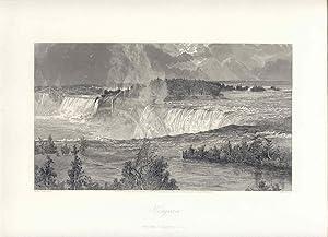 Estados Unidos. «Niagara» Dibujó Harry Fenn (1845-1911). Grabó Samuel.V. Hunt (1803-1892)