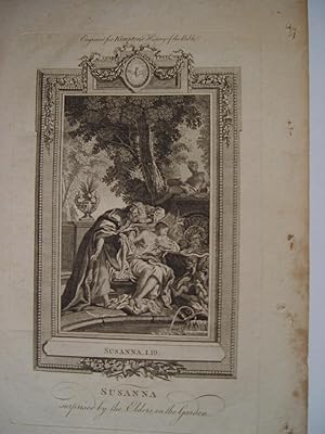 «Susanna» Surprised by the Elders in the garden. Engraved for Kimptson» s History of the Bible.