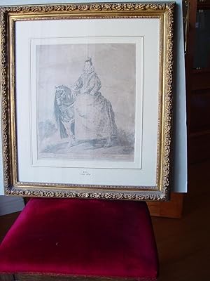 «D. Margarita de Austria» Grabado original de Goya sobre obra de Velazquez