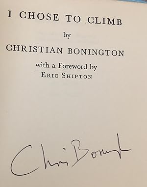 Signed.I Chose to Climb.