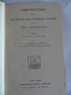essays dealing with coverley papers from the spectator