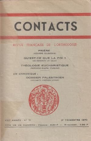 Revue française de l'orthodoxie / contact n° 71