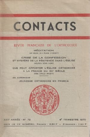 Revue française de l'orthodoxie / contact n° 72