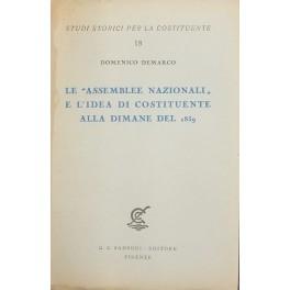 Seller image for Le Assemblee nazionali e l'idea di Costituente alla dimane del 1859 for sale by Libreria Antiquaria Giulio Cesare di Daniele Corradi