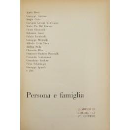 Bild des Verkufers fr Persona e famiglia zum Verkauf von Libreria Antiquaria Giulio Cesare di Daniele Corradi