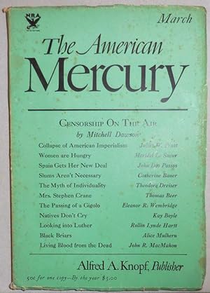 Seller image for The American Mercury March 1934 (Vol. XXXI No. 123) for sale by Derringer Books, Member ABAA