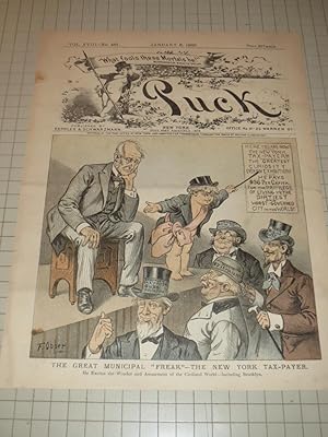 Seller image for 1886 Puck Lithograph of The Great Municipal "Freak" - The New York Tax-Payer for sale by rareviewbooks