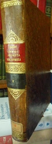 Seller image for PROMPTA BIBLIOTHECA CANONICA JURIDICA MORALIS THEOLOGICA nec non ASCETICA POLEMICA RUBRICISTICA HISTORICA - Editio Novisima - TOMUS PRIMUS for sale by Libros Dickens