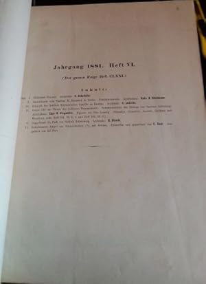 JAHRGANG 1881. HEFT VI (DER GANZEN FOLGE HEFT CLXXL). LIBRO SIN TITULO ORIGINAL, SON TODO LAMINAS...