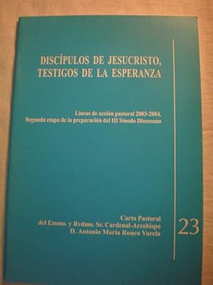 Imagen del vendedor de Discpulos de Jesucristo, testigos de la esperanza. Lneas de accin pastoral 2003-2004. Segunda etapa de la preparacin del III Snodo Diocesano a la venta por Librera Antonio Azorn