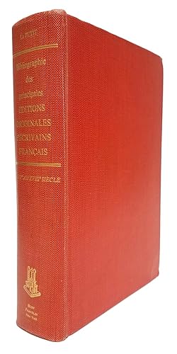 Immagine del venditore per Bibliographie des Principales Editions Originales d'Ecrivains Francais du XVe au XVIIIe Siecle venduto da Recycled Books