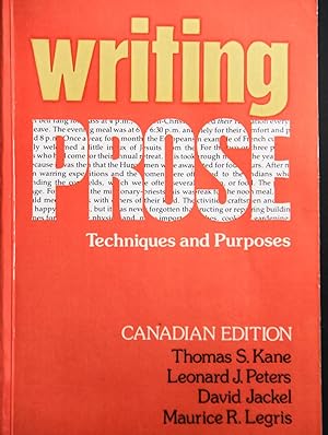 Seller image for Writing Prose: Techniques and Purposes for sale by Mad Hatter Bookstore