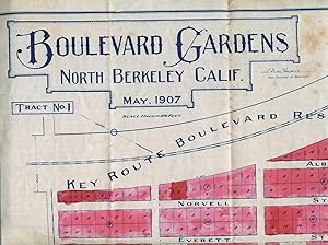 Boulevard Gardens / North Berkeley Calif. / May, 1907 / Tract No. 1