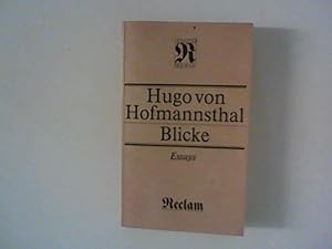 Imagen del vendedor de Blicke : Essays. [Hrsg. von Thomas Fritz / Reclams Universal-Bibliothek ; Bd. 1177. a la venta por ANTIQUARIAT FRDEBUCH Inh.Michael Simon