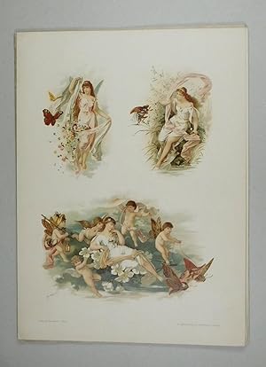 Seller image for Amoretten, Sylphiden und Gnomen. Neue Vorlagen fr Kunstgewerbe und husliche Kunstarbeit. for sale by Daniel Thierstein