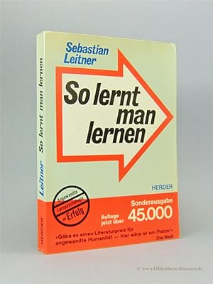 Seller image for So lernt man lernen. Angewandte Lernpsychologie, ein Weg zum Erfolg. for sale by Bibliotheca Botanica