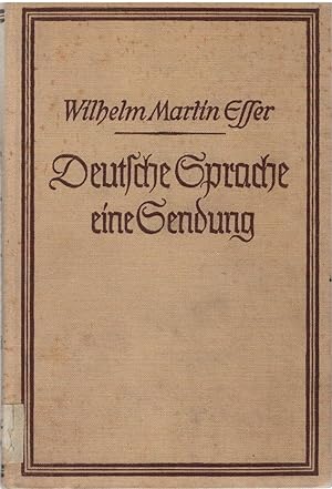 Bild des Verkufers fr Deutsche Sprache - eine Sendung. zum Verkauf von Antiquariat Hans Wger