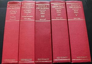 Seller image for Winston S. Churchill. Volumes 1-5 : 1, Youth 1874-1900; 2, Young Statesman 1901-1914; 3,1914-1916; 4, 1916-1922; & 5, 1922-1939. for sale by Bristow & Garland