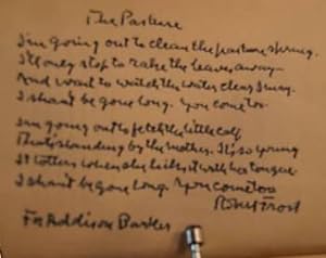 THE POEMS OF ROBERT FROST with AUTOGRAPH MANUSCRIPT POEM