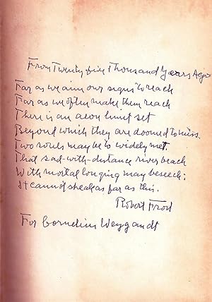 COLLECTED POEMS OF ROBERT FROST with AUTOGRAPH MANUSCRIPT POEM