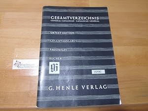 Bild des Verkufers fr G. Henle Gesamtverzeichnis 1996 zum Verkauf von Antiquariat im Kaiserviertel | Wimbauer Buchversand