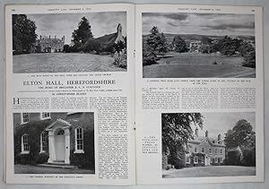 Original Issue of Country Life Magazine Dated September 21st 1945 with a Main Feature on Elton Ha...