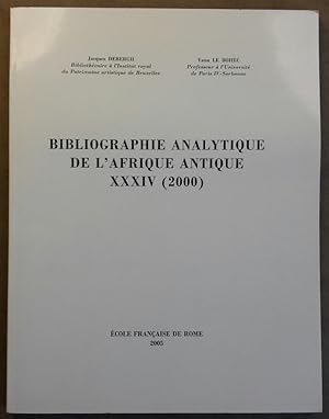 Bild des Verkufers fr Bibliographie analytique de l'Afrique Antique, volume XXXIV - 2000 zum Verkauf von Meretseger Books