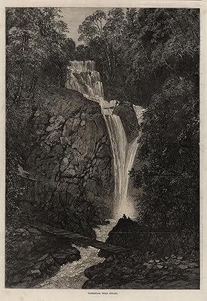 Bild des Verkufers fr Waterfall near Penang. - , 1870 zum Verkauf von Antiquariat Kastanienhof