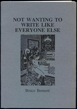 Bild des Verkufers fr Not Wanting to Write Like Anyone Else zum Verkauf von Between the Covers-Rare Books, Inc. ABAA