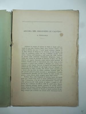 Ancora del soggiorno di Calvino a Ferrara