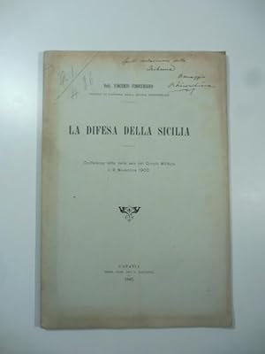 Bild des Verkufers fr La difesa della Sicilia zum Verkauf von Coenobium Libreria antiquaria