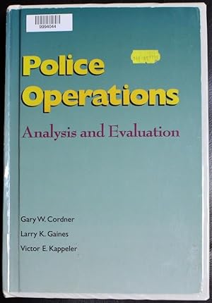 Imagen del vendedor de Police Operations: Analysis and Evaluation a la venta por GuthrieBooks