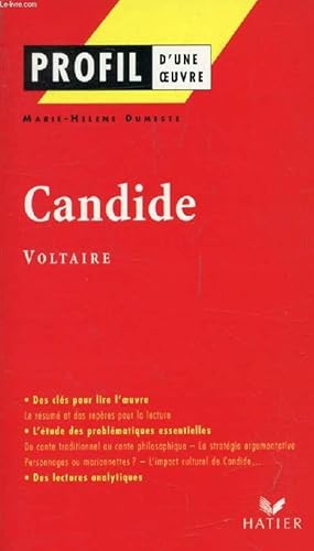 Image du vendeur pour CANDIDE OU L'OPTIMISME, VOLTAIRE (Profil d'une Oeuvre, 262) mis en vente par Le-Livre