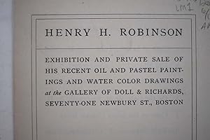 Immagine del venditore per Henry H. Robinson venduto da Mullen Books, ABAA