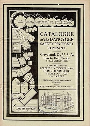 CATALOGUE OF THE DANCYGER SAFETY PIN TICKET COMPANY