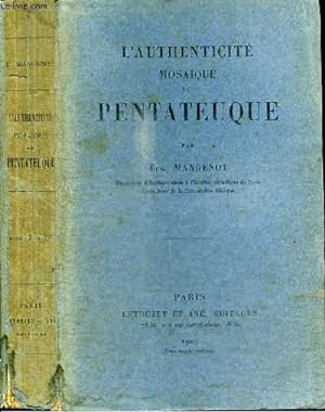 Bild des Verkufers fr L'AUTHENTICITE MOSAIQUE DU PENTATEUQUE zum Verkauf von Le-Livre