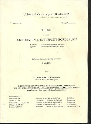 THESE POUR LE DOCTORAT DE L'UNIVERSITE BORDEAUX 2 MENTION SCIENCES BIOLOGIQUE ET MEDICALES OPTION...