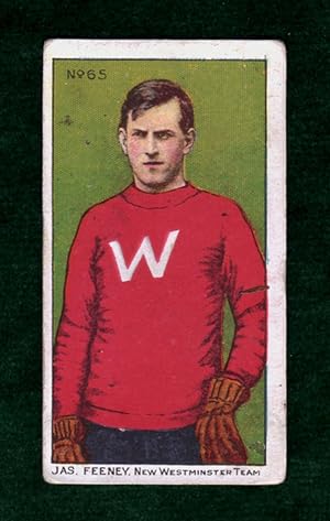 Jas. Feeney Vintage Lacrosse Trading Card, 1910 Imperial Tobacco Cigarette Card, Set C60, Card #6...