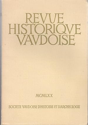 Revue historique vaudoise. 1970