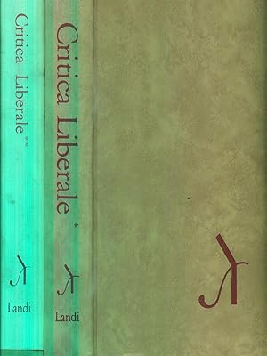 Seller image for Critica liberale - 2 volumi for sale by Librodifaccia